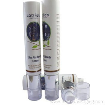 50g cosmetic plastic packaging tube with pump cap